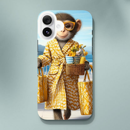Chic Monkey in Robe iPhone Tough Case - ROMAG Store