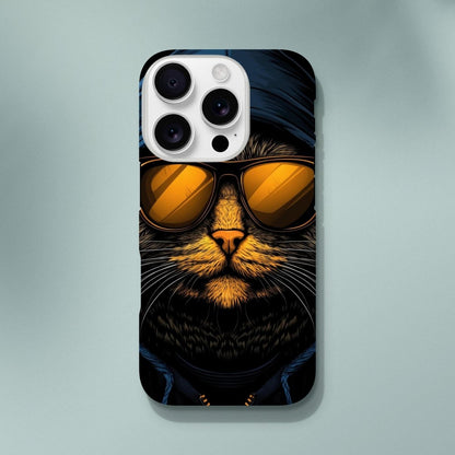 Cool Cat in Hoodie iPhone Tough Case - ROMAG Store