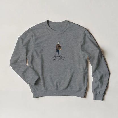 Panda Fashionista Sweatshirt – Chic Streetwear Graphic in Your Choice of Six Hues - ROMAG Store