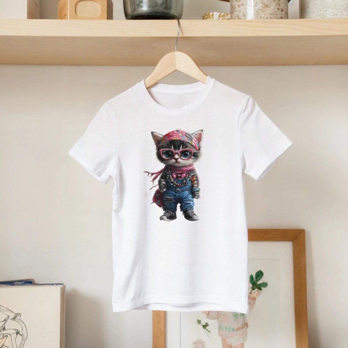 Hippie Chic Kitten Kids T-shirt - ROMAG Store