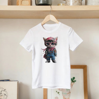 Hippie Chic Kitten Kids T-shirt - ROMAG Store