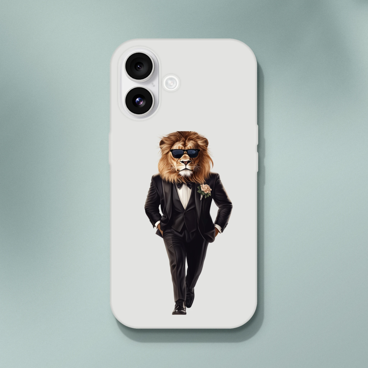 Dapper Lion in Tuxedo iPhone Flexi Case - ROMAG Store