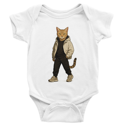 Cool Cat Streetwear Baby Short Sleeve Bodysuit - ROMAG Store