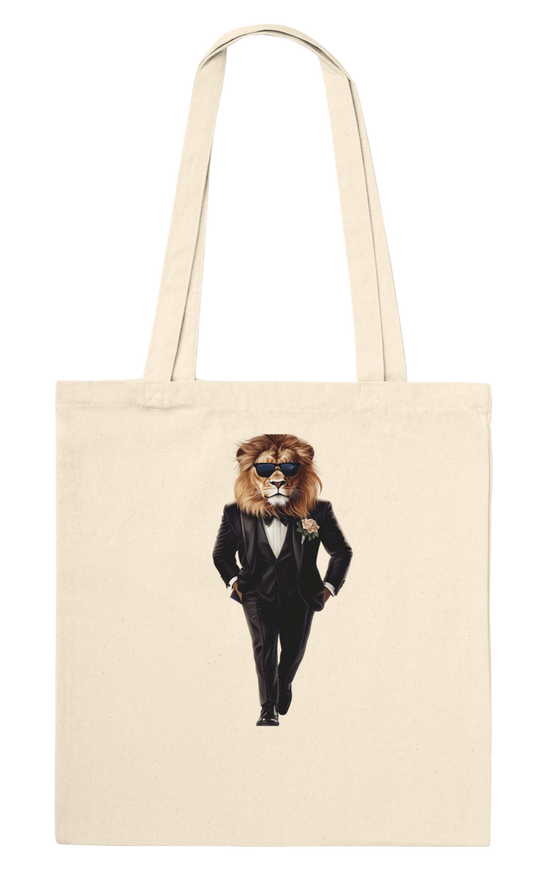 Dapper Lion in Suit Tote Bag - ROMAG Store