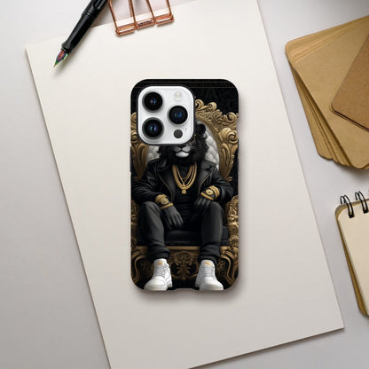Regal Lion King Black & Gold iPhone Tough Case - ROMAG Store