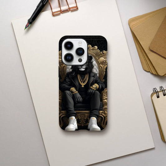 Regal Lion King Black & Gold iPhone Tough Case - ROMAG Store
