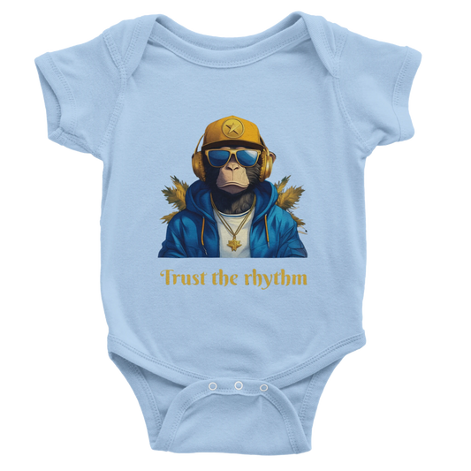 Cool Monkey DJ Baby Short Sleeve Bodysuit - ROMAG Store