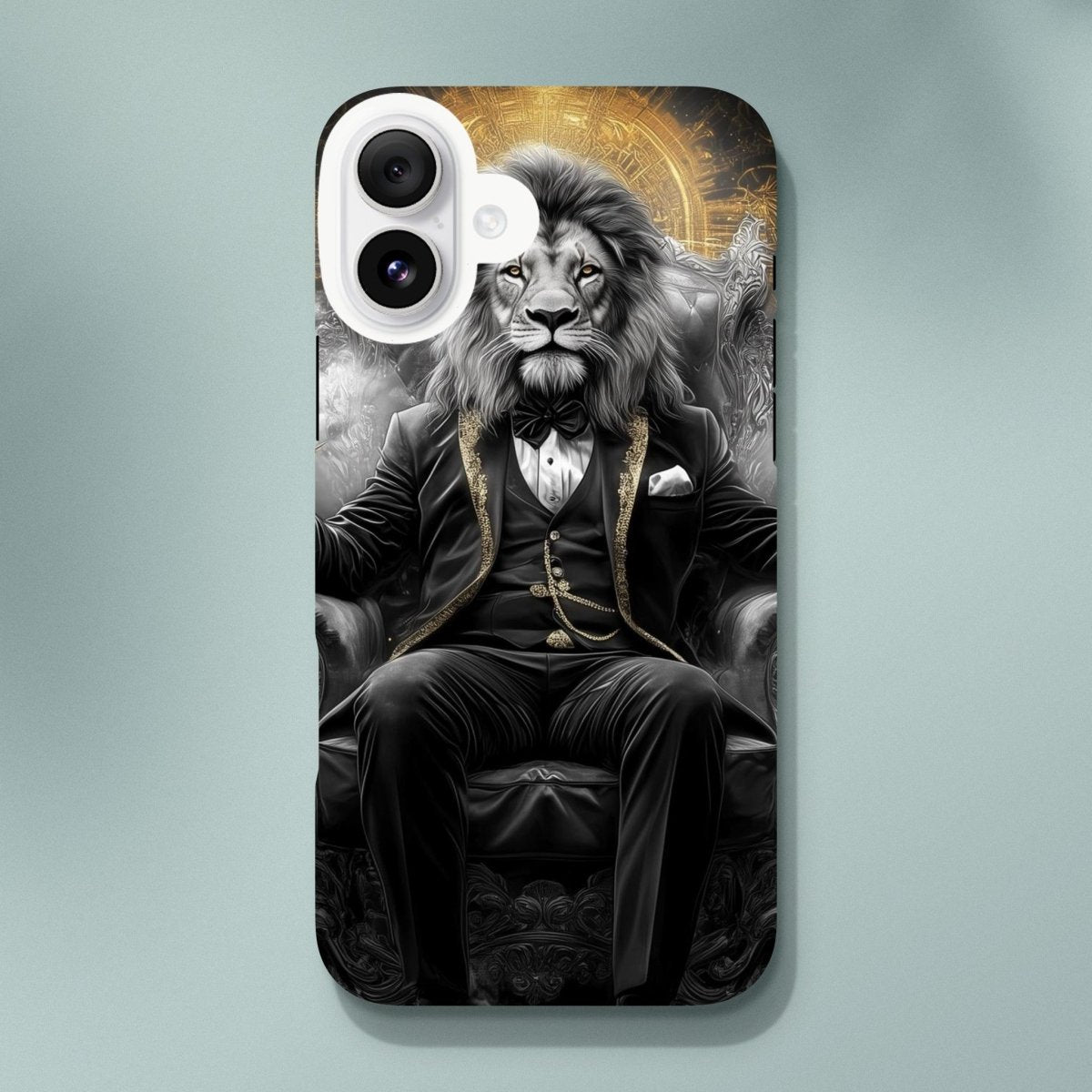 Regal Lion in Tuxedo iPhone Tough Case - ROMAG Store