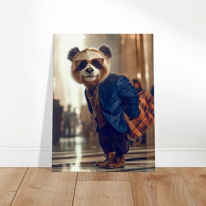 Red Panda in Suit Canvas Art - ROMAG Store