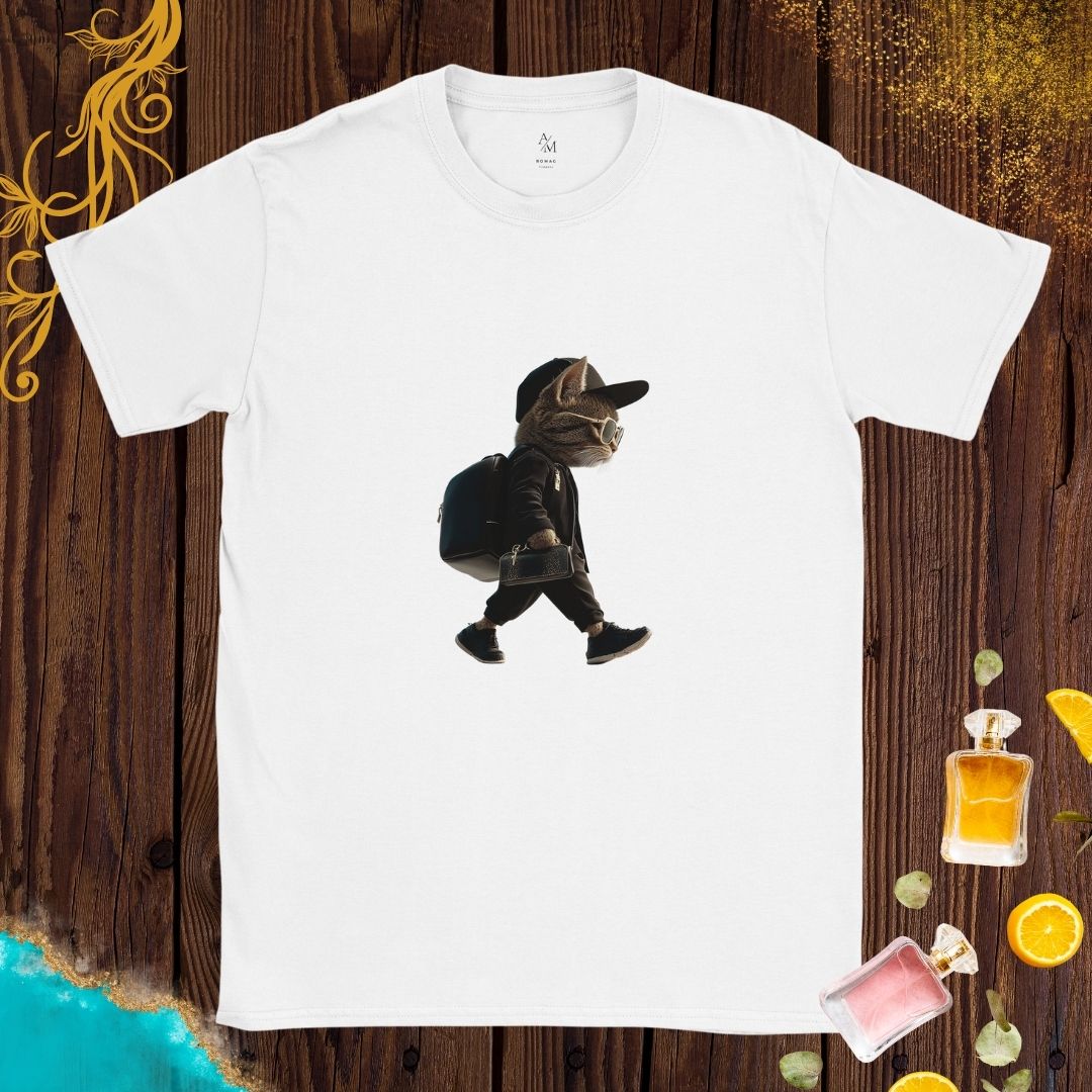 Cat in black at Animals Fashion Week T-shirt