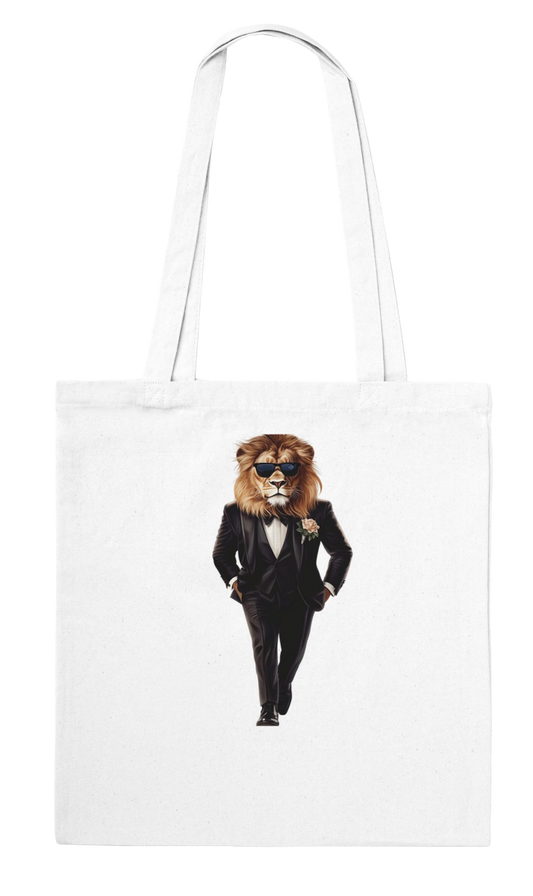 Dapper Lion in Suit Tote Bag - ROMAG Store