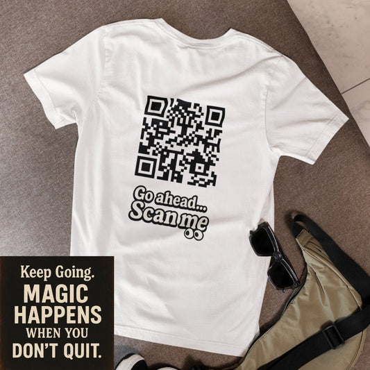 Magic happens QR T-shirt - ROMAG Store