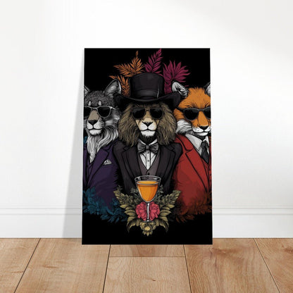 Suited Fox, Wolf & Lion Canvas - ROMAG Store