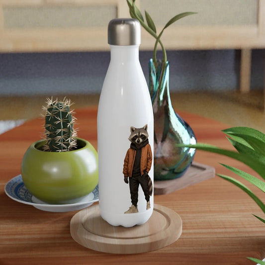 Cool Raccoon Streetwear Water Bottle - ROMAG Store