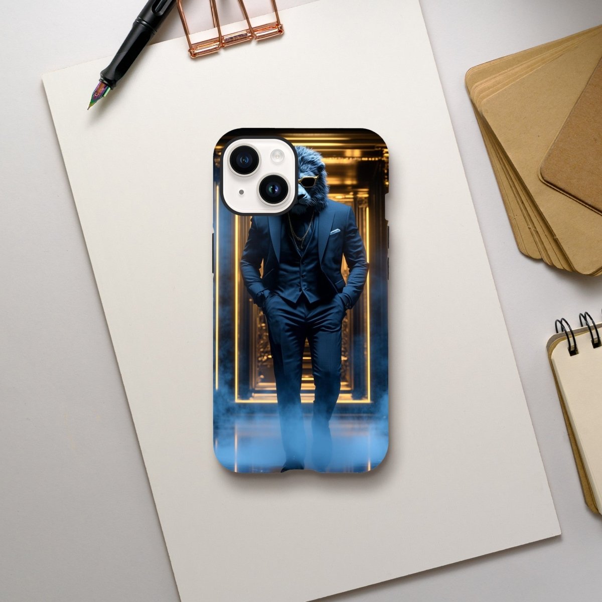 Lion in Suit iPhone Tough Case - ROMAG Store