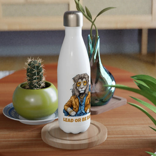 Alpha Lion 'Lead or Be Eaten' Stainless Steel Water Bottle - ROMAG Store