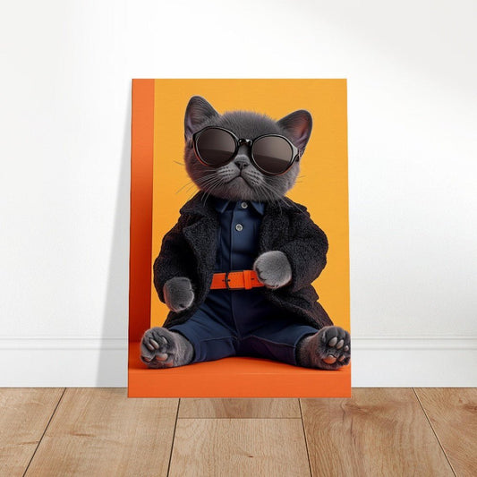 Sophisticated Cat in Shades Canvas - ROMAG Store
