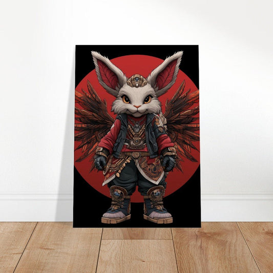 Urban Bunny Warrior Canvas Art - ROMAG Store