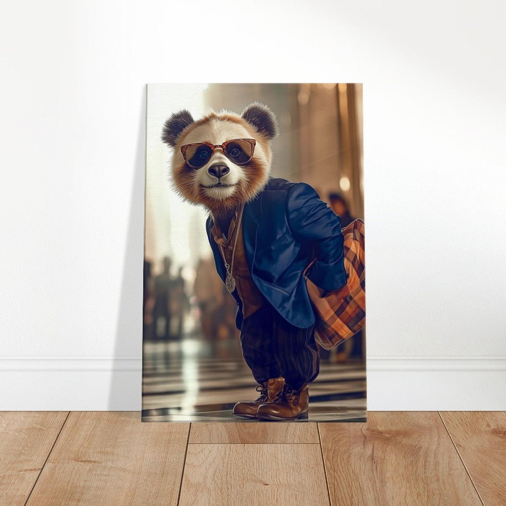 Red Panda in Suit Canvas Art - ROMAG Store
