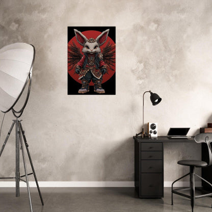 Urban Bunny Warrior Canvas Art - ROMAG Store