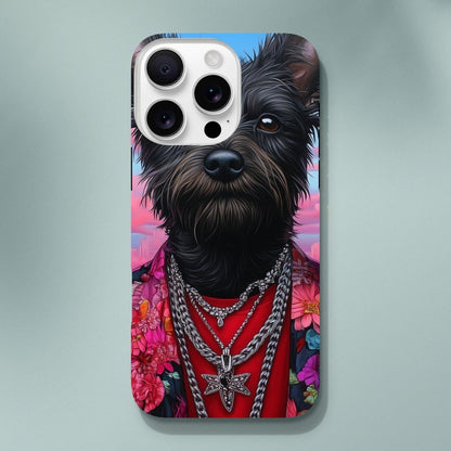 Chic Terrier Floral Jacket iPhone Tough Case - ROMAG Store