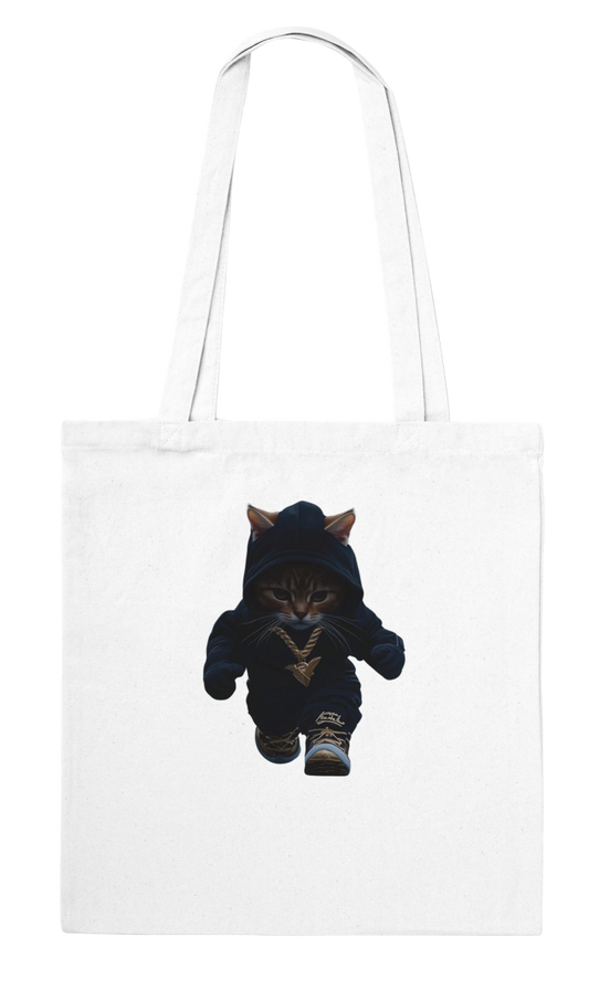 Gangsta Cat Streetwear Tote Bag - ROMAG Store