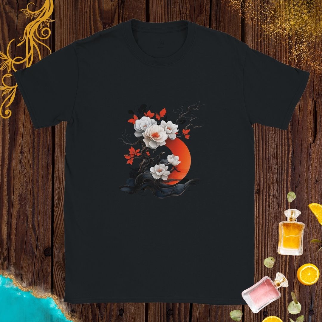 Cultures from around the world T-shirt: Asian flowers