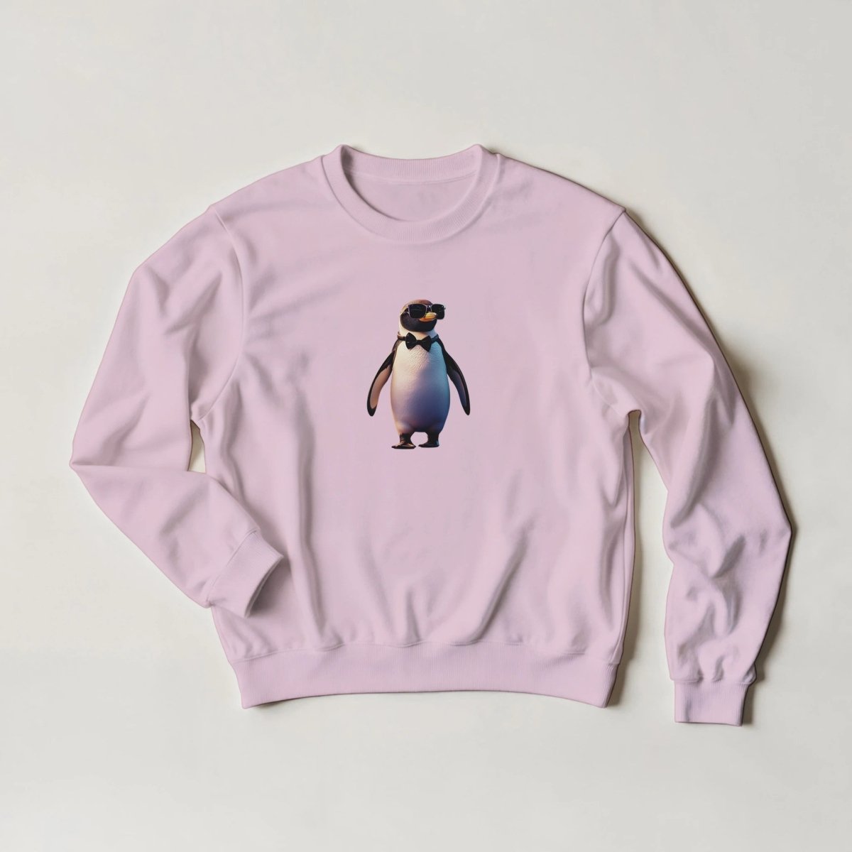 Cool Penguin Sweatshirt – Dapper Streetwear Graphic in Your Choice of Six Bold Hues - ROMAG Store