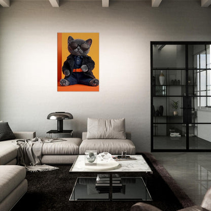 Sophisticated Cat in Shades Canvas - ROMAG Store