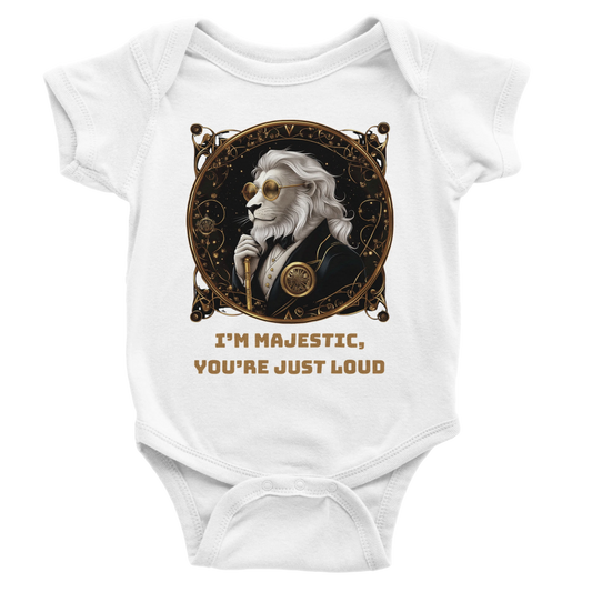 Majestic Lion Baby Short Sleeve Bodysuit - ROMAG Store