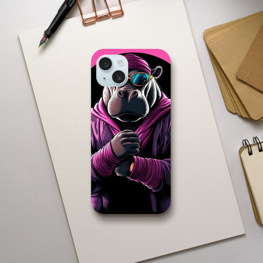Neon Hippo Hype iPhone Tough Case - ROMAG Store