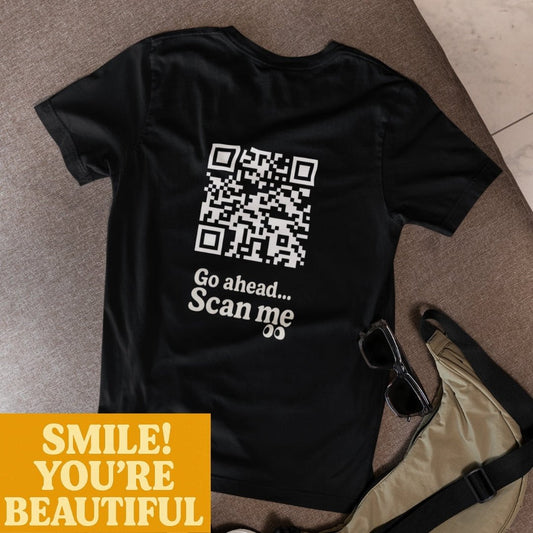 Smile QR T-shirt - ROMAG Store