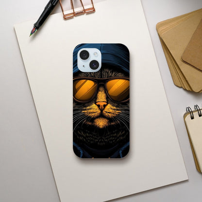 Cool Cat in Hoodie iPhone Tough Case - ROMAG Store