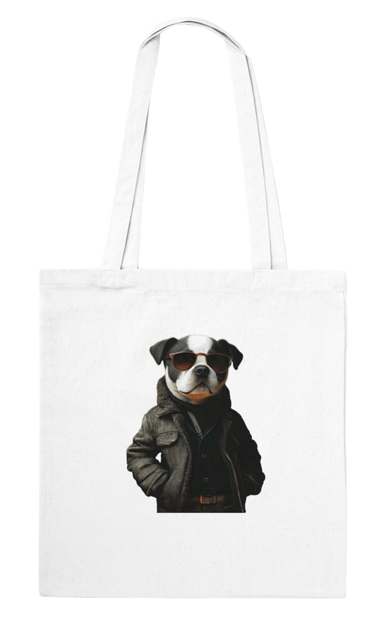 Cool Dog in Sunglasses Tote Bag - ROMAG Store