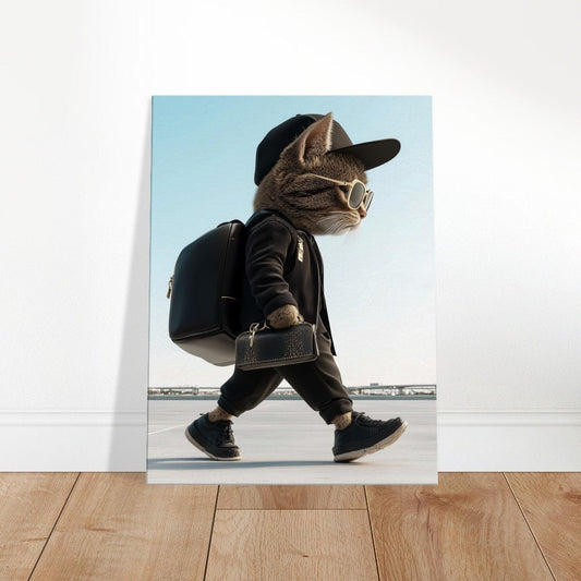 Urban Chic Cat Canvas Wall Art - ROMAG Store