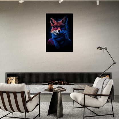 Cosmic Cool Fox Canvas - ROMAG Store