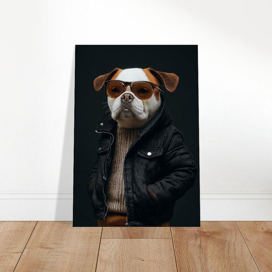 Urban Chic Dog Canvas Art - ROMAG Store