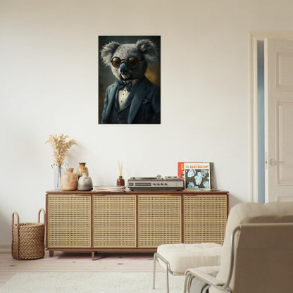 Sophisticated Koala in Suit Canvas Art - ROMAG Store