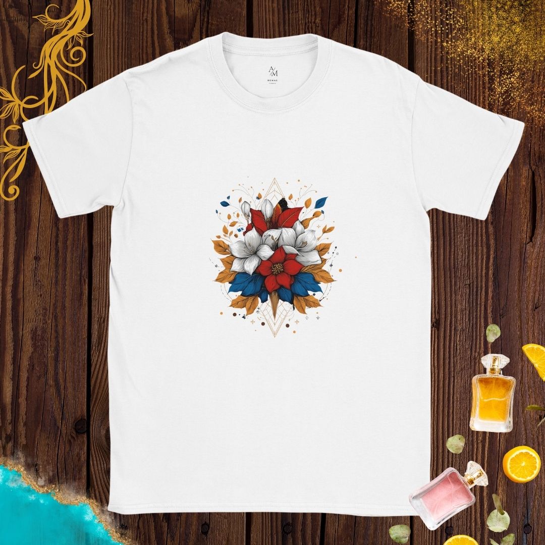 Cultures from around the world T-shirt: European flowers