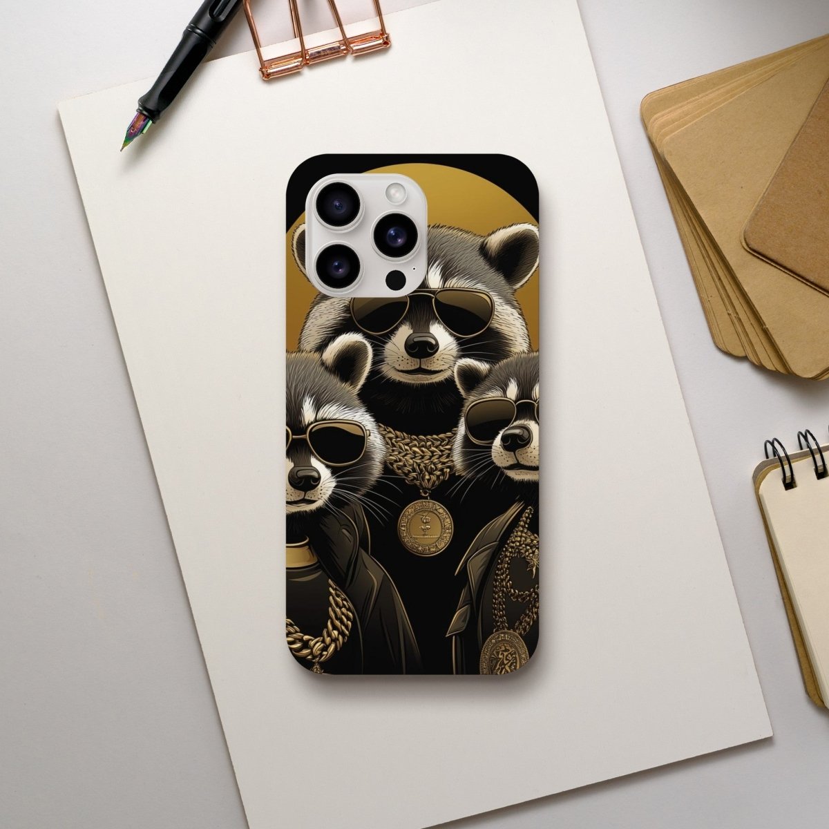 High Roller Raccoons iPhone Tough Case - ROMAG Store