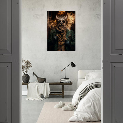 Dapper Dog with Vape Canvas Art - ROMAG Store