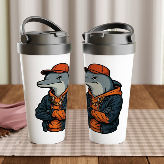 Dapper Dolphin Stainless Steel Travel Mug - ROMAG Store