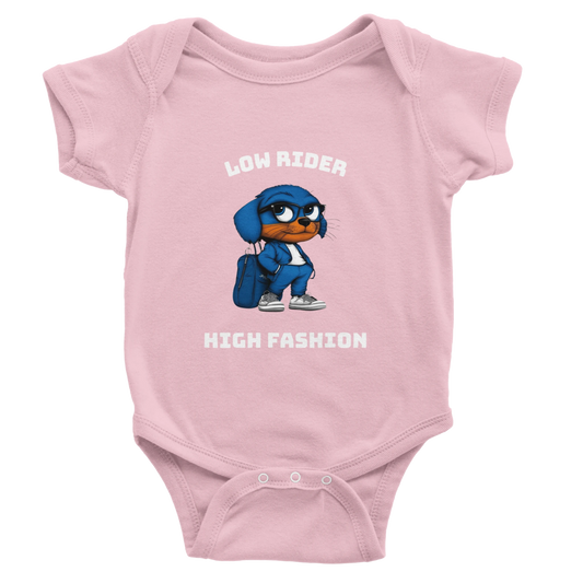 Low Rider, High Fashion Baby Short Sleeve Bodysuit - ROMAG Store