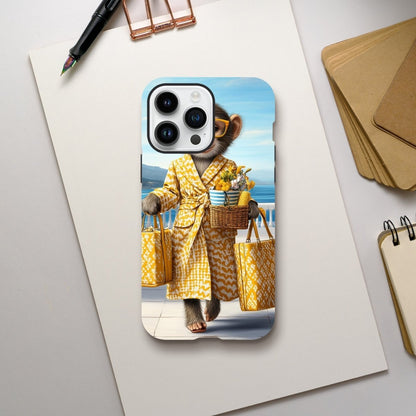 Chic Monkey in Robe iPhone Tough Case - ROMAG Store