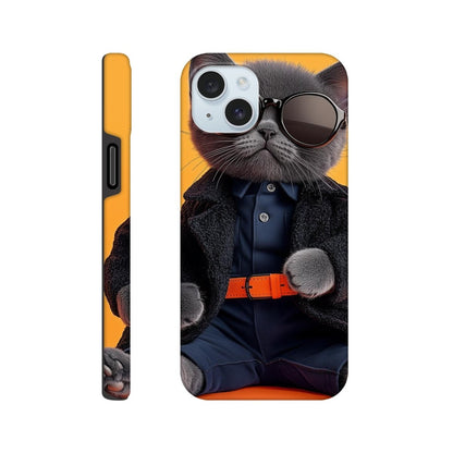 Chic Cat in Shades: Animal Fashion Week iPhone Tough Case - ROMAG Store