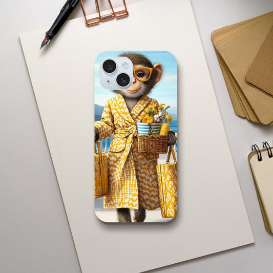 Chic Monkey in Robe iPhone Tough Case - ROMAG Store