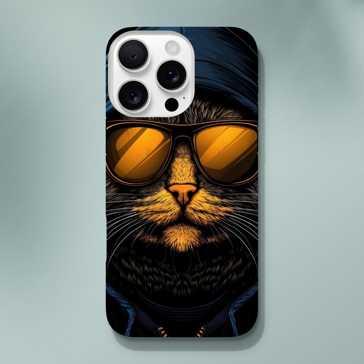 Cool Cat in Hoodie iPhone Tough Case - ROMAG Store