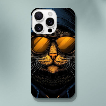Cool Cat in Hoodie iPhone Tough Case - ROMAG Store