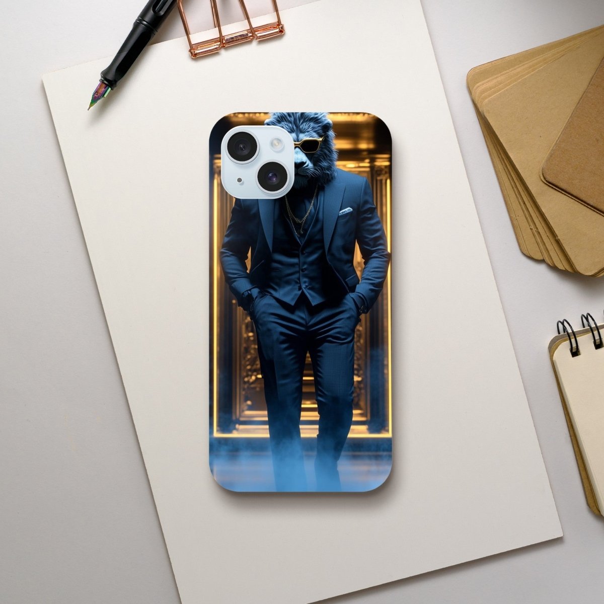 Lion in Suit iPhone Tough Case - ROMAG Store