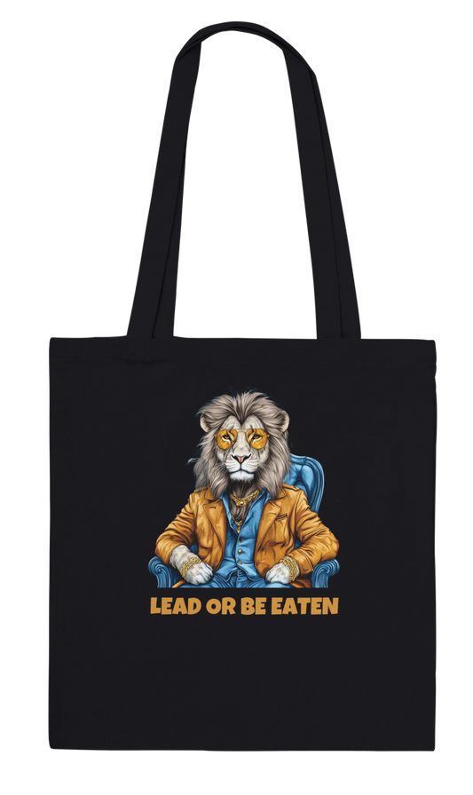 Lead or Be Eaten Lion Tote Bag - ROMAG Store